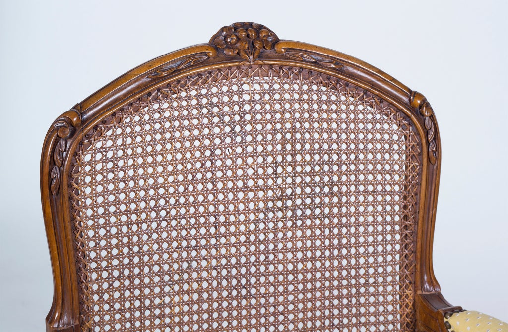 Louis XV French Walnut Arm Chair