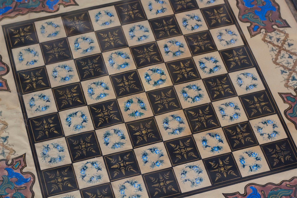 19th Century Fantastic Moorish Grotto Checker Board Table