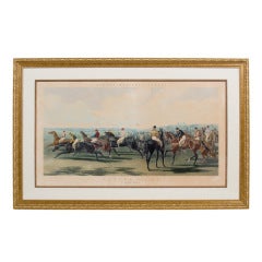 Huge Old Horse Racing Print