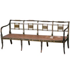 Regency Period Painted Settee Rare Original Paint c. 1810 2