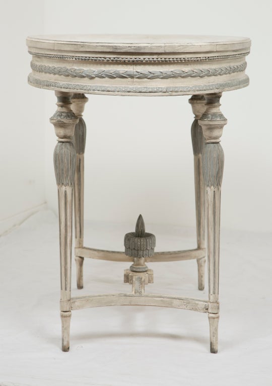 Wood Swedish Painted Gustavian Style Table