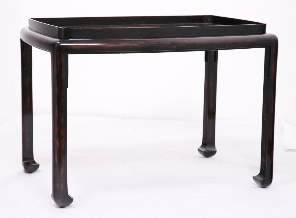 Japanese Meiji Lacquered Tray on Stand Circa 1900