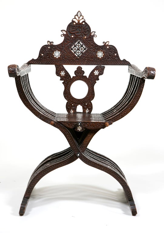 19th Century Ottoman Inlaid Armchair