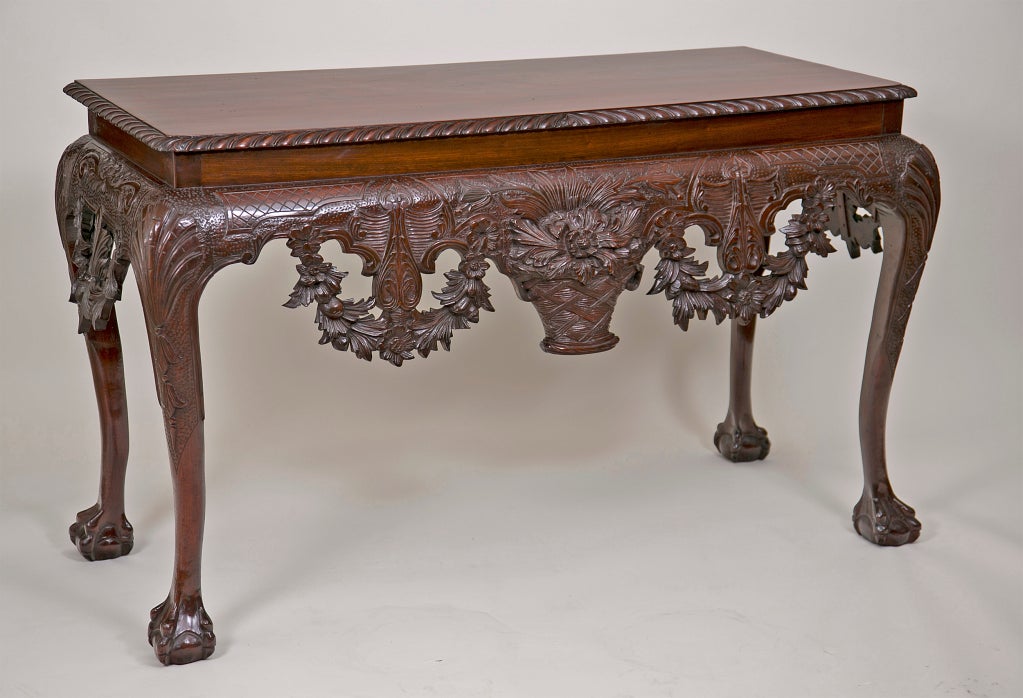 Georgian 19th Century Irish Mahogany Console Table