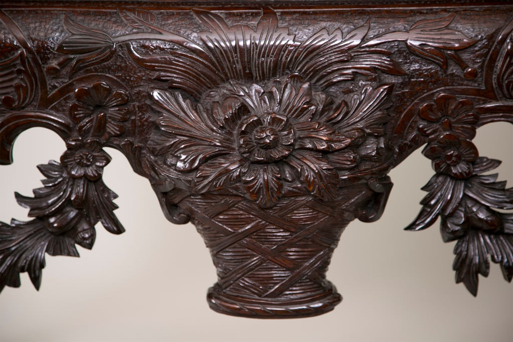 Wood 19th Century Irish Mahogany Console Table