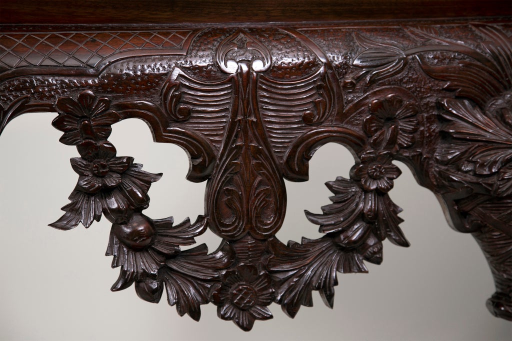 19th Century Irish Mahogany Console Table 1