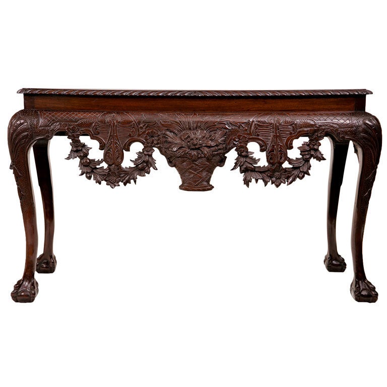 19th Century Irish Mahogany Console Table