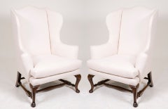 Vintage Queen Anne Wing Back Chairs
