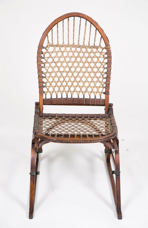 Wood Pair Snow Shoe Chairs