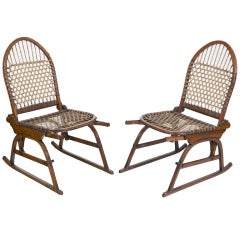 Pair Snow Shoe Chairs