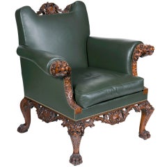 Large Irish Gainsborough / Library Chair