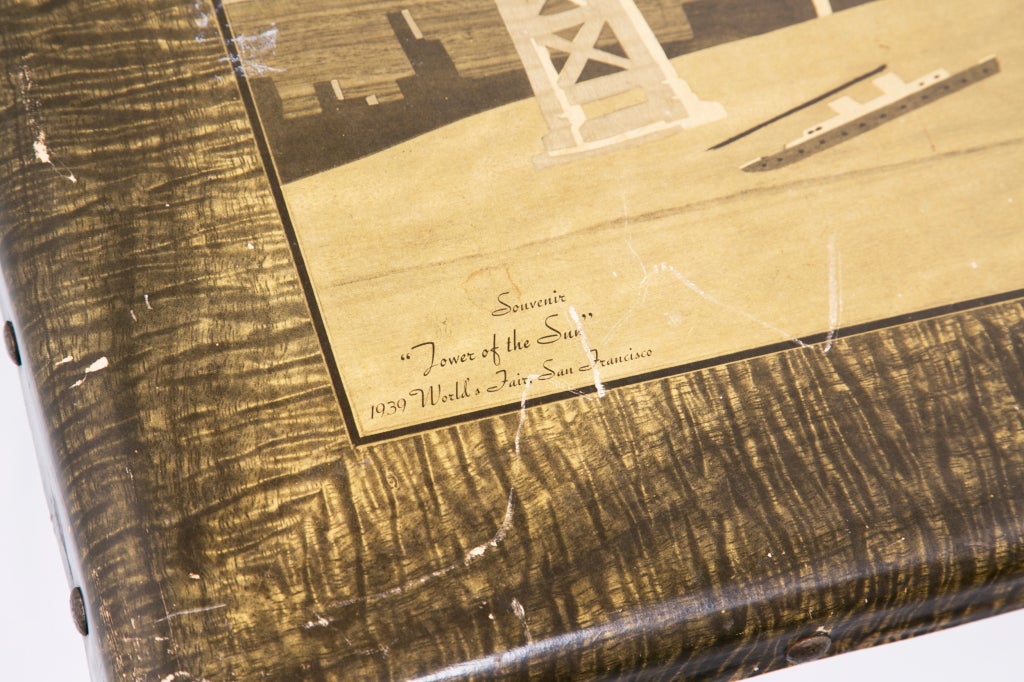 Mid-20th Century Vintage Worlds Fair Card Table