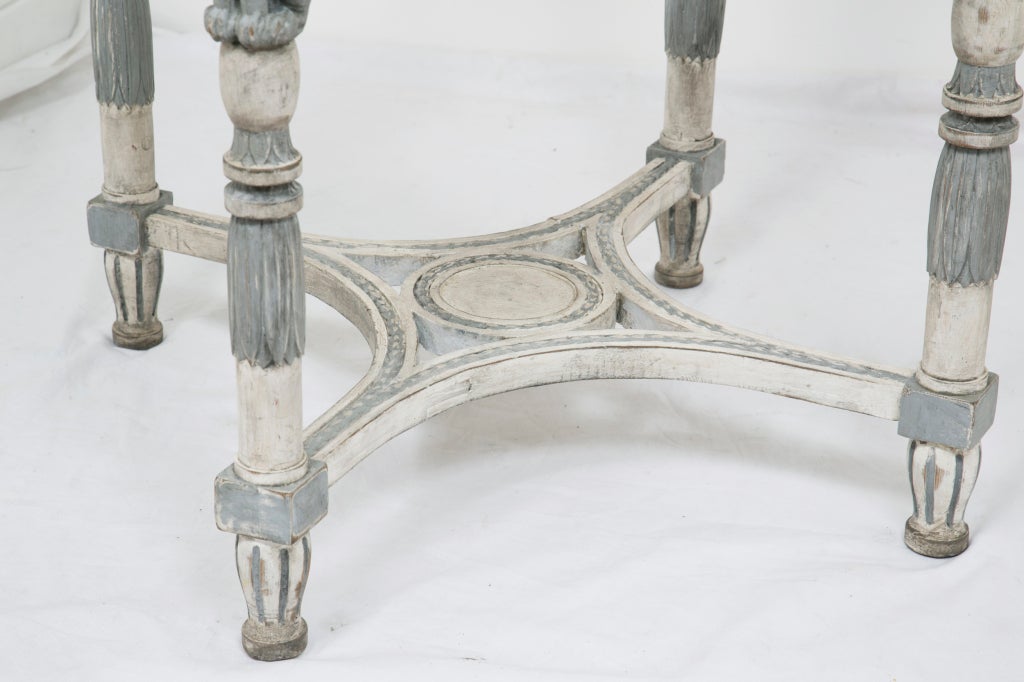 Marble Old Swedish Gustavian Center Table
