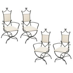 Amazing Set of Wrought Iron Chairs