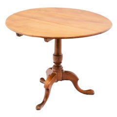 18th Century English Fruitwood Chippendale Tea Table