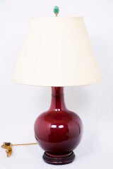 Chinese Ox Blood Porcelain Table Lamp
