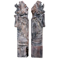 Pair of Griffin Eaves By Bernard Maybeck