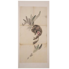 Antique Japanese Painting of a Monkey