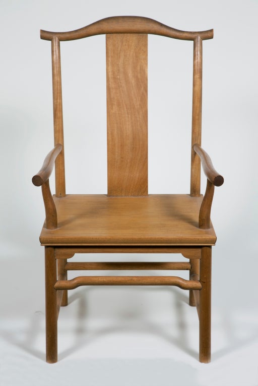 A great vintage McGuire chair made during the 1960s. A great subtle adaptation of a Ming Dynasty yoke back chair. Only one available. 