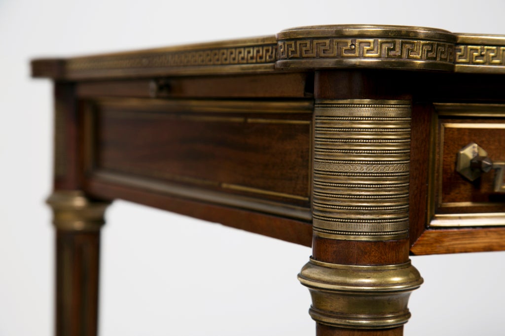 Mahogany Napoleon III Inlaid Writing Table
