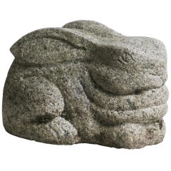 Antique Japanese stone Rabbit