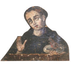 Painted Saint on Board