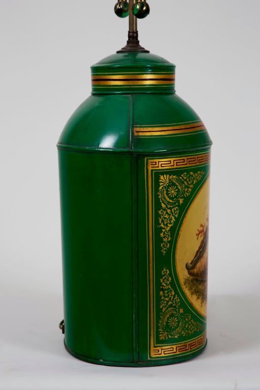 Mid-20th Century Apple Green Tea Canister / Lamp #1