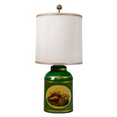 Vintage Apple Green Tea Canister / Lamp #1