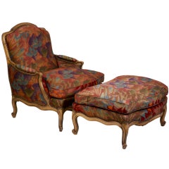 Vintage Club Chair & Ottoman