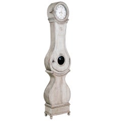 Elegant Swedish  Tall Painted Clock