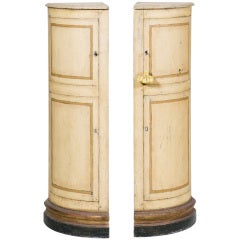 Pair of Faux Painted Corner Plinths
