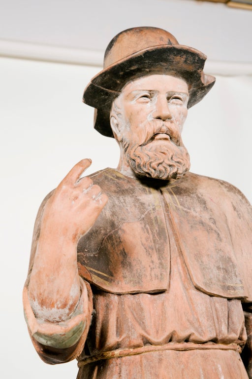 Large Old Carving of St Roche
