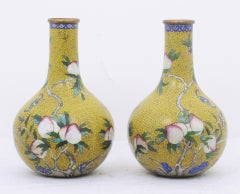 Pair of Chinese Cloisone Vases