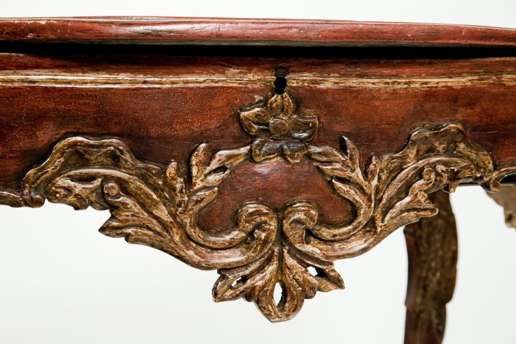 Gilt Iberian, Spanish or Portuguese Painted Console circa 1800