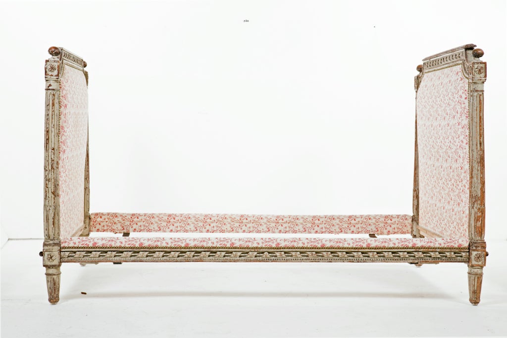 Louis XVI Carved and Painted Bed, circa 1780 2