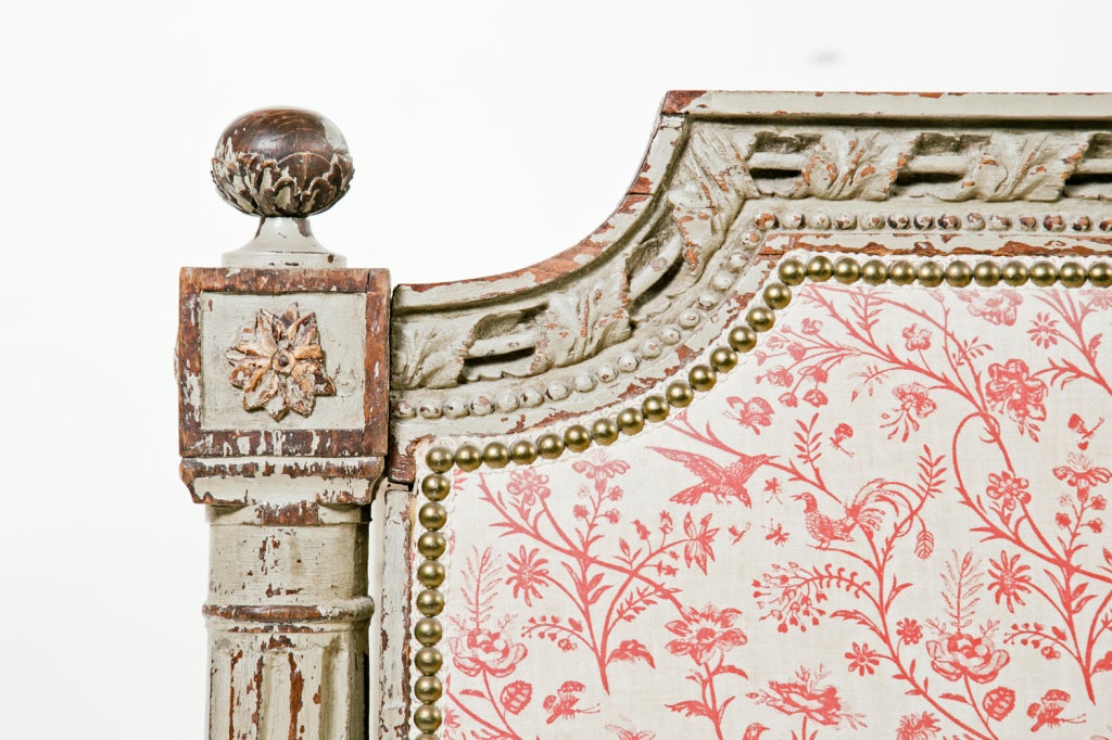 Louis XVI Carved and Painted Bed, circa 1780 4