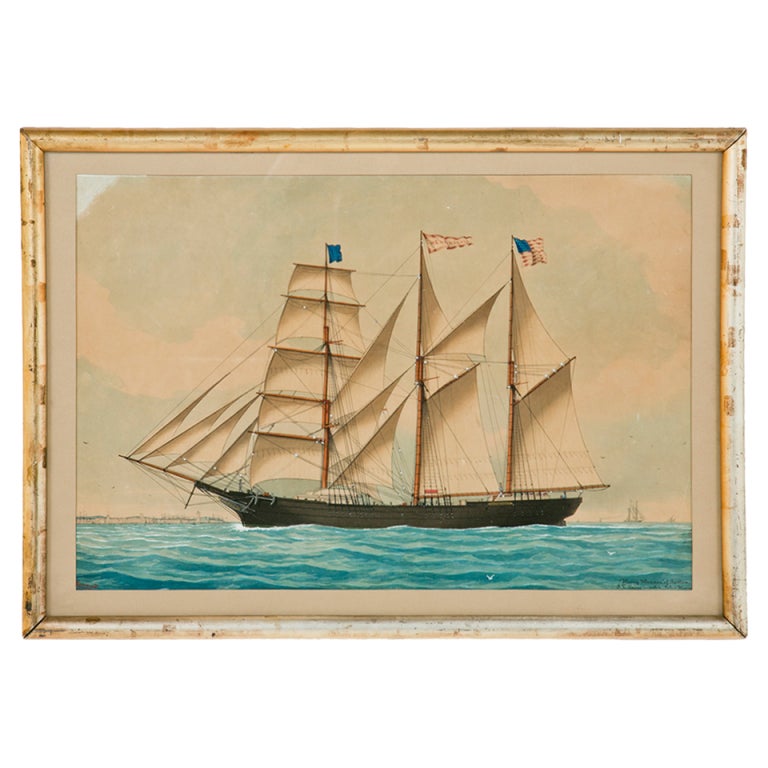 Antique Nautical Painting at 1stdibs