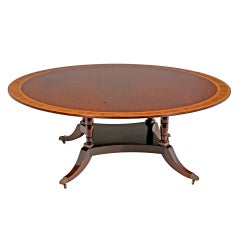 Enormous Round Vintage Dining Table