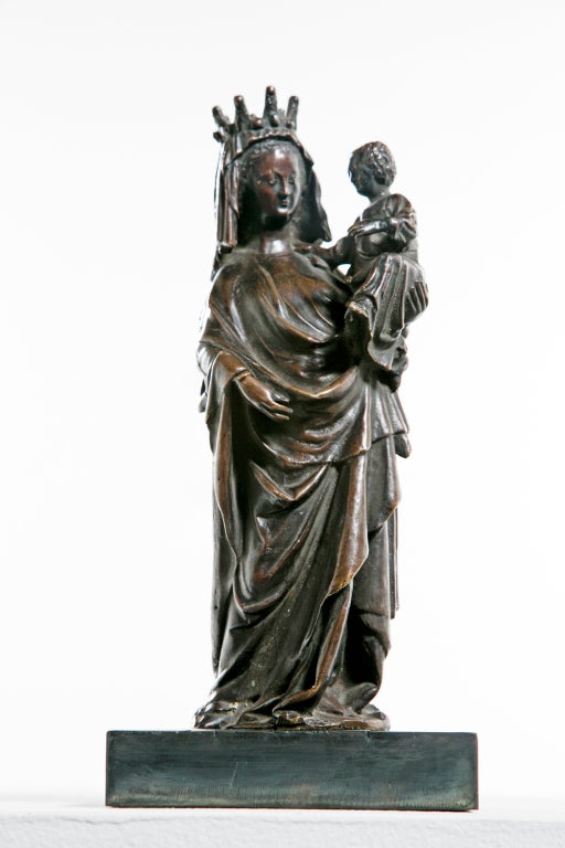 German Bronze Gothic Mary and Christ