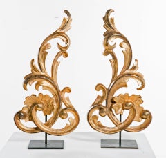 Pair of Gilt Fragments on Stands