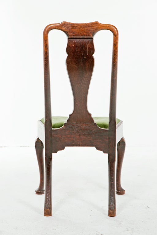 Pair of Queen Anne Oak Chairs 4
