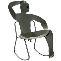 Vintage Curious Iron Figural Chair 1962