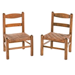 Pair of Country Child's Chairs