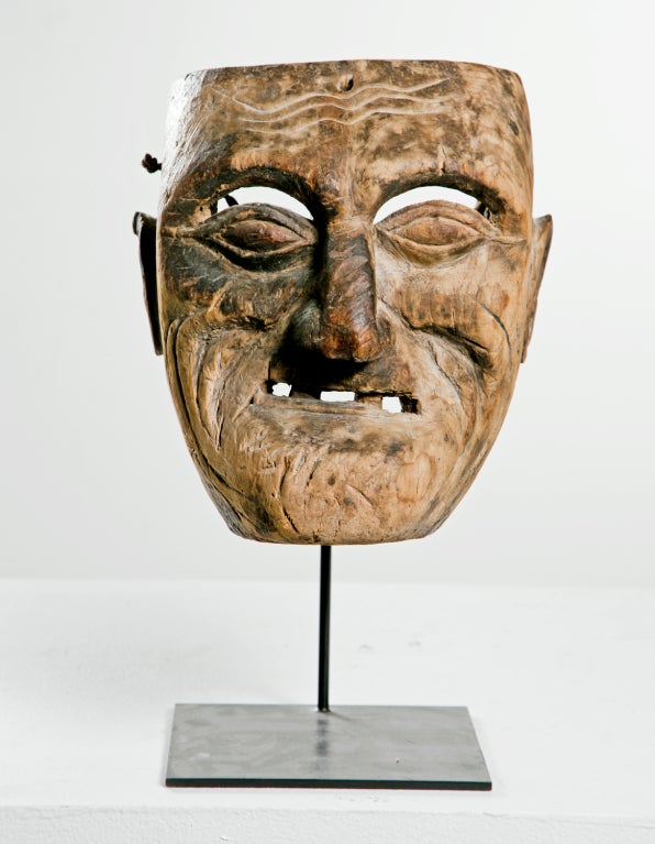 Folk Art Antique Mexican Mask from Guerrero