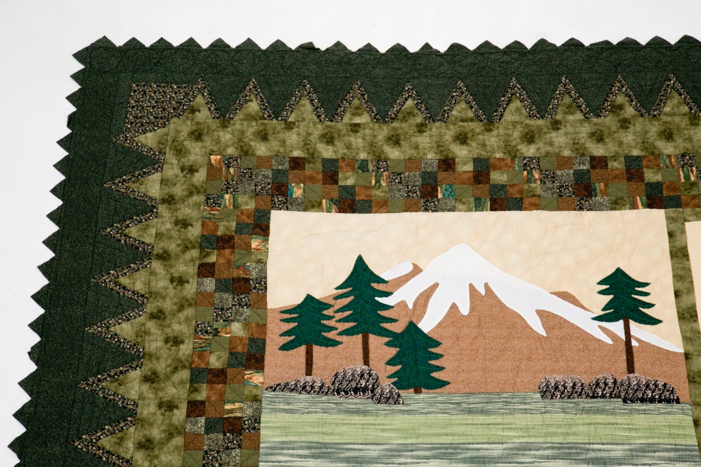 Lodge Theme Quilt, 20th century