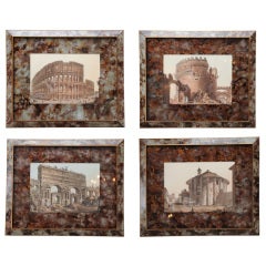 Antique M. Dubourg
s Set of Four Early 19th Century Aqua Tints