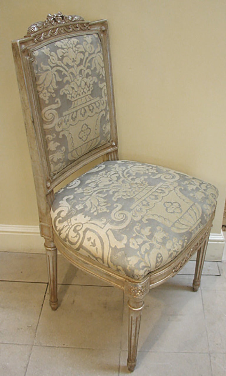 Louis XIV Style Dining Chair Set of Eight