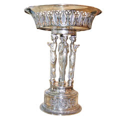 Antique Early 20th Century French Silver Stylized Compote