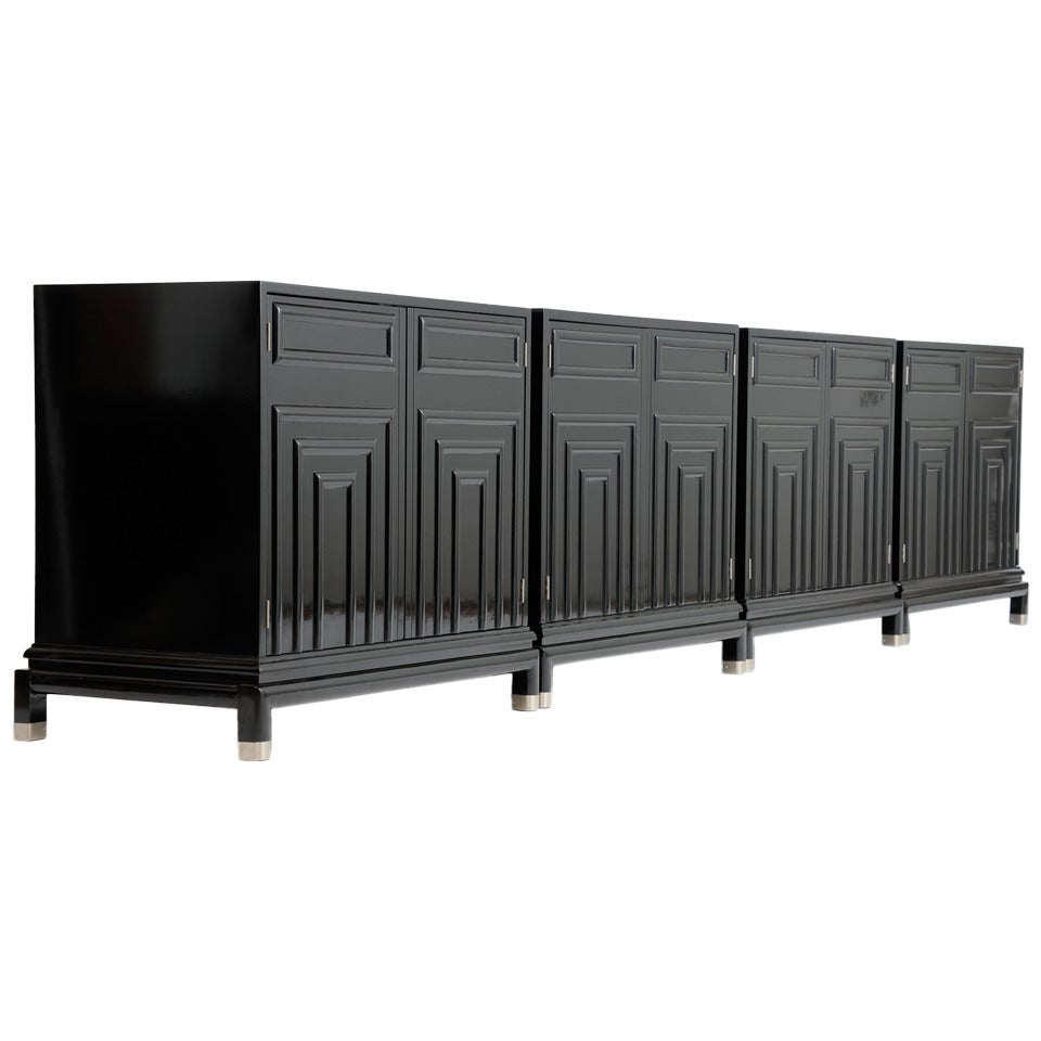 A Set of 4 Renzo Rutili Cabinets for Johnston Furniture Company