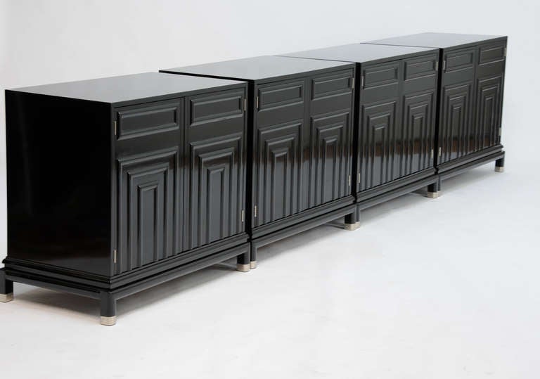 A Set of 4 Renzo Rutili Cabinets for Johnston Furniture Company 2